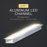 Avery Aluminum Channel Recessed Mounted Silver - Pack of 5